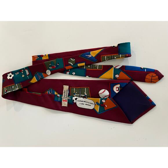 Save the Children Men's 100% Silk Neck Tie Ariana - Age 11 JL - Picture 3 of 9